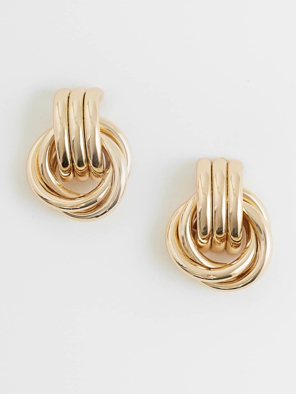 ASOS Gold Interlocking Knot Stud Earrings